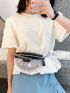 Mini Chain Decor Holographic Fanny Pack