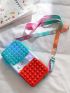 Colorblock Pop It Square Bag