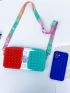 Colorblock Pop It Square Bag