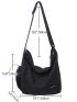 Minimalist Drawstring Detail Nylon Crossbody Bag