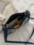 Tartan Buckle Detail Crossbody Bag