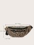 Leopard Chain Decor Fanny Pack