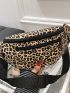 Leopard Chain Decor Fanny Pack