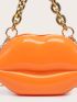 Lip Shaped Chain Novelty Bag