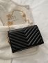 Mini Chevron Chain Flap Square Bag