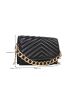 Mini Chevron Chain Flap Square Bag