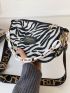 Zebra Stripe Pattern Baguette Bag