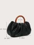 Minimalist Ruched Top Handle Bag