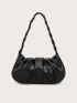 Minimalist Braided Strap Ruched Bag