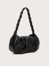 Minimalist Braided Strap Ruched Bag