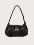 Minimalist Braided Strap Ruched Bag