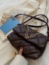 Quilted Chain Decor Square Bag