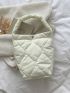 Mini Quilted Snap Button Bucket Bag