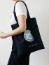 Large Capacity Moon Graphic Shopper Bag