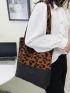 Leopard Pattern Shoulder Tote Bag