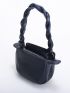 Braided Handle Design Bucket Bag