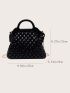 Minimalist Quilted Chain Decor Top Handle Bag