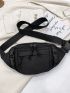 Large Capacity Buckle Decor Fanny Pack