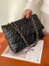 Quilted Flap Chain Square Bag