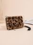 Leopard Pattern Fluffy Long Wallet