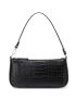 Artificial Patent Leather Crocodile Embossed Baguette Bag