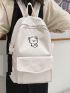 Cartoon Embroidery Large Capacity Backpack
