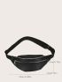 Minimalist Double Zipper Fanny Pack