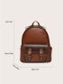 Colorblock Buckle Classic Backpack