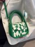 Mini Geometric Graphic Top Handle Bag