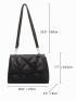 Minimalist Quilted Chain Flap Square Bag