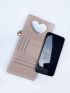 Heart Decor Snap Button Small Wallet