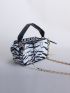 Zebra Stripe Pattern Bucket Bag