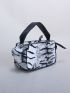 Zebra Stripe Pattern Bucket Bag