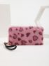 Colorblock Leopard Graphic Fluffy Long Wallet