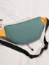 Colorblock Drawstring Decor Fanny Pack