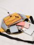 Colorblock Drawstring Decor Fanny Pack