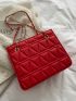 Quilted Chain Square Bag