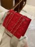 Quilted Chain Square Bag