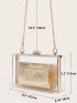 Clear Clip Top Chain Box Bag