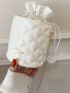 Mini Quilted Drawstring Bucket Bag