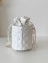 Mini Quilted Drawstring Bucket Bag