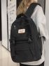 Large Capacity Letter Patch Decor Backpack