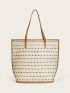 Striped Pattern Vacation Tote Bag