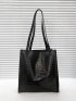 Crocodile Embossed Tote Bag