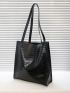 Crocodile Embossed Tote Bag