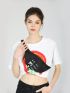 Cat & Letter Graphic Fanny Pack