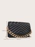 Mini Chevron Flap Chain Square Bag