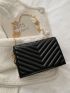 Mini Chevron Flap Chain Square Bag