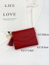 Tassel Decor Fold Over Small Wallet