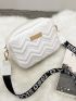 Mini Chevron Metal Decor Square Bag